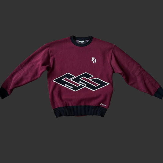 CNCTVE KNIT SWEATER VELVET RED